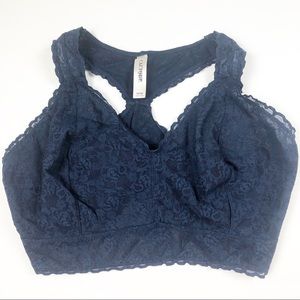 Cacique Plus Size All-Over Lace Racerback Bralette